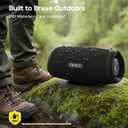 Tribit StormBox Lava Portable Bluetooth Speaker, 80W Loud Wireless Speaker, 24H Playtime, IP67 Waterproof, Bluetooth 5.4, Custom EQ, XBass, Built-in Mic, TWS Pairing for Camping/Beach/Party/Outdoor