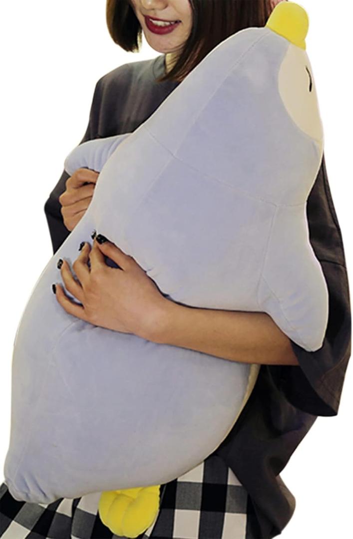 GOOC Emperor Penguin Stuffed Animals Cute Penguin Plush Doll Toys for Kids Plushies Penguin Stuffed Hugging Pillow Penguin Plush Throw Pillow Gift for Kids or Lovers (Blue, Big Penguin - 19.6 inch)