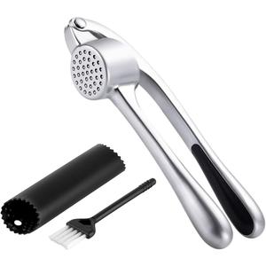 Urbanstrive Stainless Steel Garlic Press - Easy-Squeeze Handle, Mincer & Crusher, Extracts More Garlic Paste, Dishwasher Safe