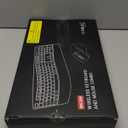 Wireless Keyboard and Mouse Combo, 2.4G Full Size Wave Keys Ergonomic Keyboard with Wrist Rest and 3-Level DPI Adjustable Wireless Ergonomic Mouse for Windows, Mac OS Desktop/Laptop/PC(Black)