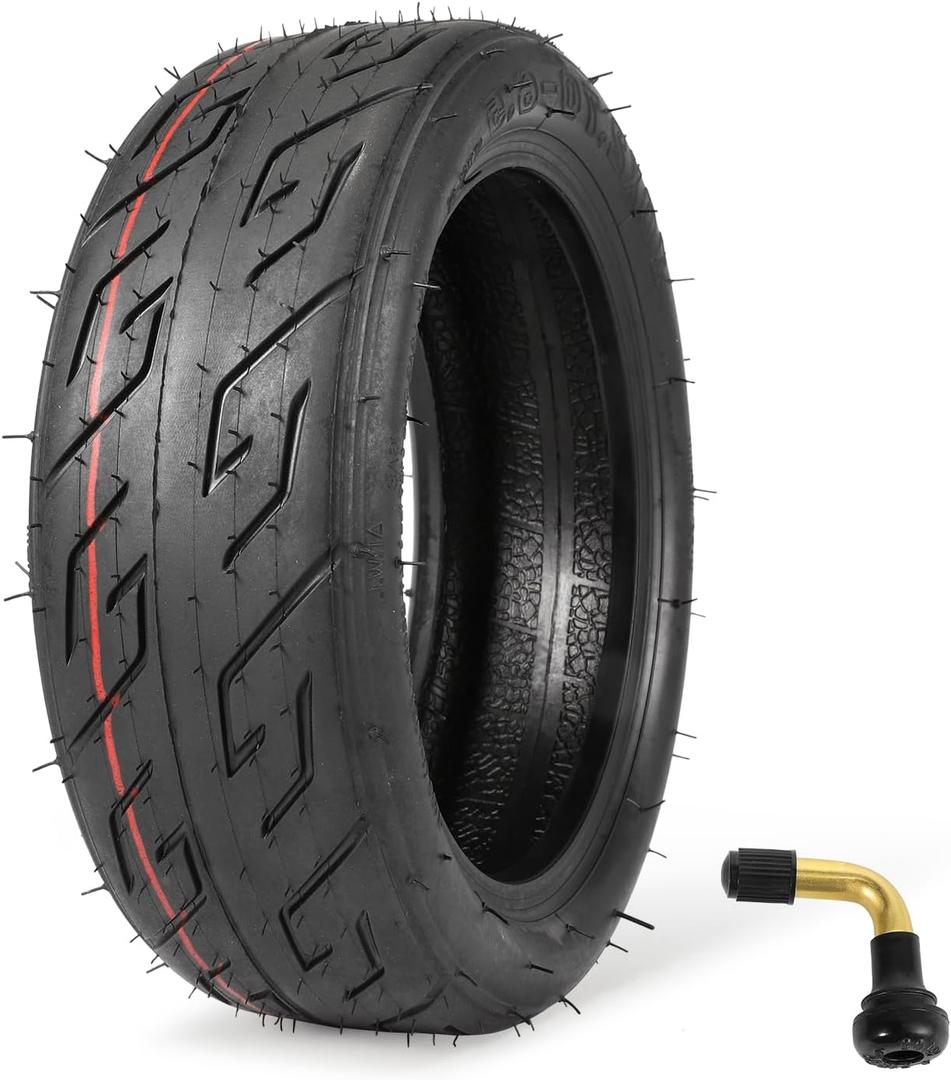 10x2.70-6.5 Scooter Tire,70/65-6.5 Tubeless Tire Electric Scooter Tires with Angled Valve for Speedway Dualtron Joyor Titan Segway Gotrax Scooter