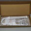 Voncerus LED Desk Lamp with Clamp, Eye-Caring Clip on Lights for Home Office, 3 Modes 10 Brightness, Long Flexible Goose-Neck, Metal, Swing Arm Architect Task Table Lamps with USB Adapter, White (S1 White and Silver)