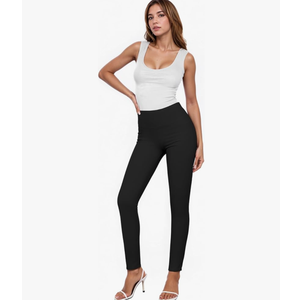 Hybrid & Company Women Stretch Skinny Dress Pants Nylon Ponte Pull On Office Leggings Trousers XL