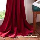 NICETOWN Red Blackout Velvet Curtains 120 inches Long, Super Soft Light & Heat Blocking Extra Long Sliding Glass Door Romantic Drapes for Window/Dance Room (52" Wide), 2 Panels
