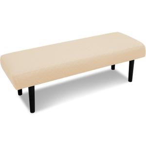 Stretch Bench Covers, Printed Bench Seat Protector, Washable Slipcover, Rectangle Covers for Dining Room, Living Room, Kitchen (Argyle Cream)