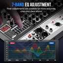 7 Channel DJ Audio Mixer Interface USB, NEW BAXS Audio Mixer Sound Board Mixing Console with Bluetooth MP3 Computer Input +48V Phantom Power Mixer Audio For Karaoke Dj Mixer Stage Streaming Studio