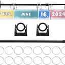 Briwooody Adjustable Flip Calendar Holder Set 16-29 Inches, Black