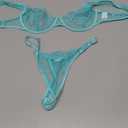 Womens Underwear Set Sweet Appeal, Breathable Mesh Design, Women's Ballroom Costume (Green XL)