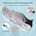 Hike Barefoot Water Shoes for Women Men Footwear, Quick Dry Wide Toe Box Pro Beach Swim Athletic Sports Shoes, Non-Slip Lightweight Aqua Shoe for Pool Hiking Walking Kayaking Diving Surfing (New--grey)