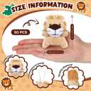 Shappy 50 Pcs Mini Animal Plush Toys Small Stuffed Animals Bulk Cute Tiny Plushies Keychains for Gift Party Carnival Prize (Lion)