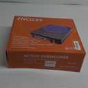 2025 Upgraded 10"1200W Slim Under Seat Powered Car Subwoofer, Car/Truck Sub Built in Amplifier for outstanding Heat Dissipation, Powerful bass and Blue LED Ambient Light enjoy Audio Experience