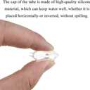 HAHIYO 60PCs 1.6X0.7Inch Transparent Plastic Floral Tubes Floral Water Tubes Flower Vials with Silicone Caps for Plants Fresh Flowers Arrangement Decoration Milkweed Cutting Florist Supplies