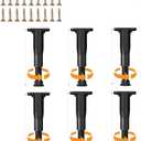 6 Pcs Adjustable Bed Frame Support Legs, 5.3-8.6 Inch for Bed Slats Bed Slat Support Bed Frame Center Support Furniture Leg Replacement Kit