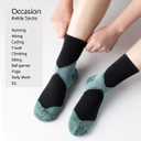 GLENMEARL Crew Socks for for Men & Women, 5 Pairs Cushioned Athletic Cotton Socks, Moisture Calf Boot Socks for Hiking (M)