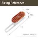 2 x Enhanced 3-in-1 Cat Steam Brush with Larger Spray Misting, Long Steamy Comb for Undercoat Shedding, Hair Removal & Cleaning, Water Brush for Indoor Long Hair Cat, Dog, Rabbit (Purple)