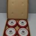 5 Inches Casters Wheels Medium Duty, 4 Packs Bearing 500LBS, Replacement for Platform Trucks Cart Furniture Workbench, Red PVC