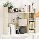 FTZxHKLX Desktop Bookshelf, 37.4" Wood Desk Hutch for Computer Desk, 37.4" W x 9.84" D x 29.14" H