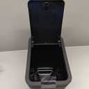 TIPGO Bathroom Trash Can with Lid, 4 Gallon / 15 Liter Small Garbage Can, Press Top Bin, Plastic Wastebasket with Pop-Up Lid for Bedroom, Living Room, Office (Black)