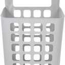 SOLUSTRE Rolling Laundry Basket Storage Basket for Bathroom Folding Laundry Organizer