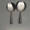 DOITOOL 2Pcs Stainless Steel Tofu Brain Shovel Chinese Wok Rice Servers Tofu Spatula Cooking Scoops Soup Ladle Household Oil Separator Ladle for Home Kitchen Cooking Frying (S + L)