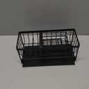 Cisily Sink Caddy Sponge Holder for Kitchen with Brush Holder and Stainless Steel Self Drain Tray, Rustproof Kitchen Sink Organizer for Sponge, Soap Dispenser Storage Accessories (9.25, Black)