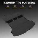 Cargo Mat for 2023-2025 2026 Lexus RX350/RX350H/RX500h(Not for RX450h & PHEV) Accessories,Full Coverage All Weather TPE Cargo Mat with Backrest Mat Trunk Mat Cargo Liner for Lexus RX350 Accessories