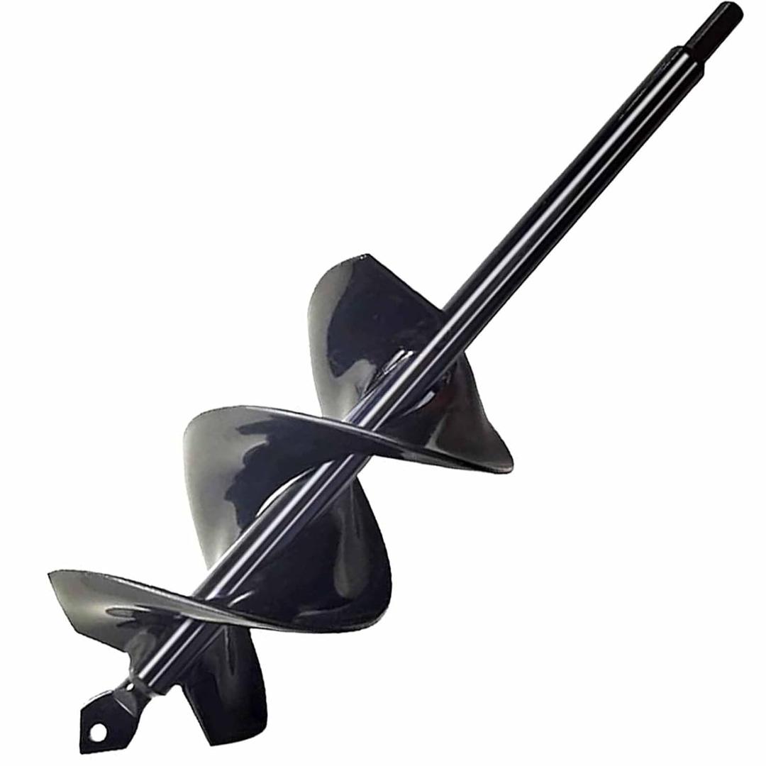 TCBWFY Garden Auger Spiral Drill Bit for Planting 3x12inch,Solid Core Shaft Auger for Bulb Planting Bedding Plants,Hole Digger for 3/8"Hex Drive Drill