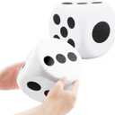 2 Pieces 6 Inches Large Foam Dice Set Giant Foam Dice Soft Dot Dice Toy for Family Educational Toys Parent Child Board Games Nights Casino Themed Party Decoration (Color Set 1)