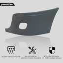 Right Bumper End Cap Compatible with 2008-2017 Freightliner Cascadia Bumper Cover End Corner Extension With Fog Light Holes