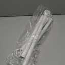 White Curtain Rods for Windows 48 to 84 Inch, 1 Inch Adjustable Decorative Window Treatment Rods with Aluminium Twisted Cage Finials, Heavy Duty Metal Farmhouse Drapery Pole, Easy Install