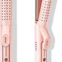 Ufree Airflow Curling Iron, 360 Cool 2 in 1 Flat Iron Hair Straightener & Curler for Lasting Curls, 1.25 Inch Curling Wand, 5 Temps for Long & Short Hair, Women Gifts, Anti-Scald