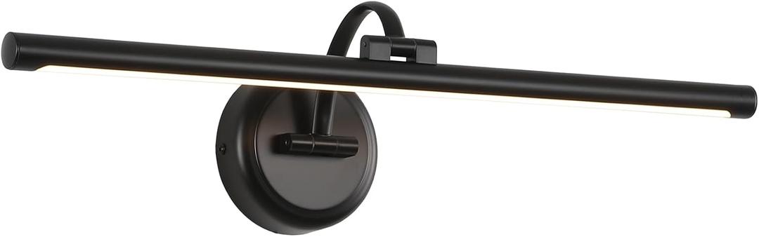 23.62 Inch Dimmable Lights For Pictures On Wall Hard Wired Gallery Light Modern Metal Artwork Wall Lamps, Warm White Picture Lights with Single Swing Arm Art Display Light For Paintings Portrait