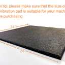 Goodhoily Anti-Vibration Pad 24" x 24",3/5" Heavy Duty Thick- Rubber Vibration Pad -Sound Absorbing Mat- for Dryers, Fitness Equipmen,Audio Equipment(Square) Black