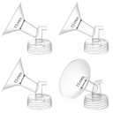 Flange 15mm Compatible for Spectra S1 S2 Breast Shield, Replacement Pump Parts Compatible with Motif Luna/Amada MYA Accessories (Pack of 4)