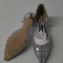 XYD Women's Pumps, Elegant Pointed Toe, D'Orsay Kitten Low Heels, Rhinestone Studs, Slip-On Satin Shoes for Wedding (10)