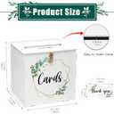 Wedding Card Box, Wedding Card Box with Lock Card Holder for Wedding Reception Anniversary Party Graduation Birthday Baby Shower Decorations (White)