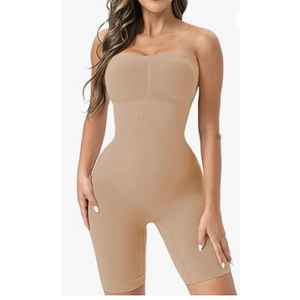 Strapless Shapewear Bodysuit Butt Lifter Body Shaper for Women Under Dress Tummy Control full Body Shapewear Medium/L