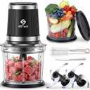 4 Cup Food Processor Set: 2-Speed Electric Food Chopper with 2 Bowls