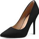 mysoft Women's High Heels Pumps Closed Pointed Toe Stiletto 4IN Heels Dress Wedding Shoes 8
