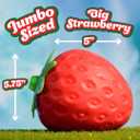 Squishy Extra Large Strawberry, Gag Gifts Funny Adult, Giant Stress Ball, Fidget Sensory Toy for Kids, ADHD Toys