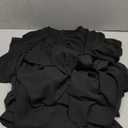 MAYFASEY Women's Elegant High Split Flare Sleeve Formal Evening Gowns Maxi Dress with Cape (Black) S