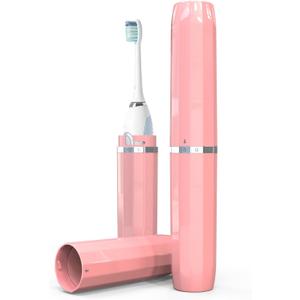 Sieane Long Ventilated Electric Toothbrush Travel Case, Portable Holder, Fits Most Standard Straight Electric Toothbrushes (Pink)