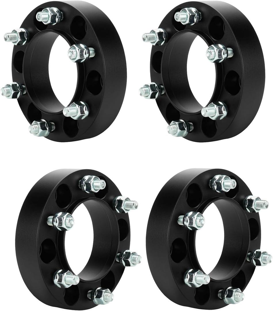 6x5.5 2 inch (50.8mm) Hubcentric Wheel Spacers for 1996-2022 Toyota 4Runner, 2001-2007 Sequoia, 2002-2022 Tacoma, 6x139.7mm Wheel Adapters with 12x1.5 Studs 106mm Bore for Lexus GX460 GX470, Set of 4