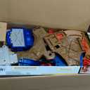 Monster Jam, Supercharge Speedway Playset, Megalodon and El Toro Loco Die-Cast Monster Trucks, Light Up World Finals Track Kids Toys for Boys Ages 3 and Up