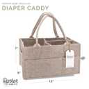 Parker Baby Diaper Caddy - Nursery Storage Bin and Car Organizer for Diapers and Baby Wipes - Oatmeal, Regular