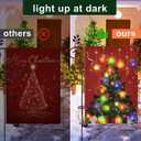 FLAGMESAGE Solar LED Christmas Tree Flag, Lighted 12x18 Double Sided Merry Christmas Flag for Outdoor Yard Garden Lawn House Decoration