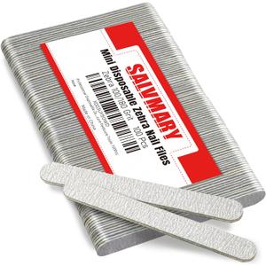 Professional Disposable Zebra Nail Files 100/180 Grit 5" Double Sided Emery Board Manicure Pedicure Tools 100Pcs
