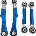 4PCS Adjustable Aluminum Rear Camber Control Arms Kit for Tesla Model S 2012 2013 2014 2015 2016 Model X 2016 Adjustable Range -3 to +3