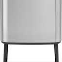 Brabantia Bo Trash Can - 1 x 9.5 Gal Inner Bucket (Matt Steel FPP) Waste/Recycling Garbage Can, Removable Compartment + Free Bags