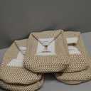 5 Pack Small Woven Storage Baskets for Shelves, Cotton Rope Baskets Organizer for Bathroom, Closet & Nursery, Decorative Storage Bins for Organizing Socks, Toys, 11.8"x7.9"x4.7", Khaki/White